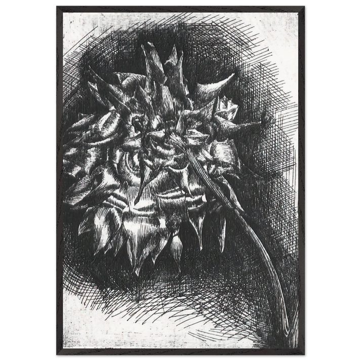 FLOWER N1 - MC Escher 70x100 cm / 28x40 inches Framed Art Print – Black Wooden Frame | Maurits Cornelis Escher Prints