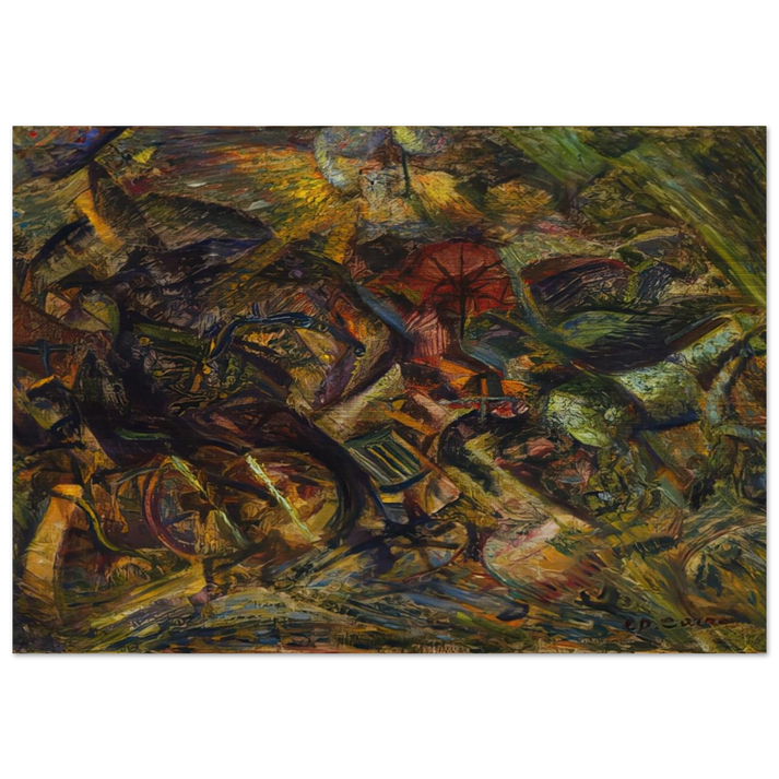 JOLTS OF A CAB 1911 - Carlo Carra Brushed Aluminum Print - 70x100 cm / 28x40 inches | Carlo Carra Aluminum Print | Carlo Carra Prints