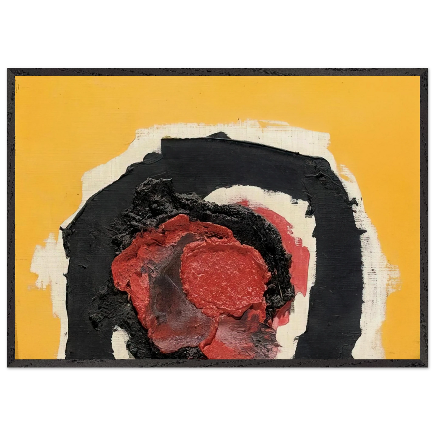 UNTITLED 1964 N6 - Luis Feito 70x100 cm / 28x40 inches Framed Art Print – Black Wooden Frame