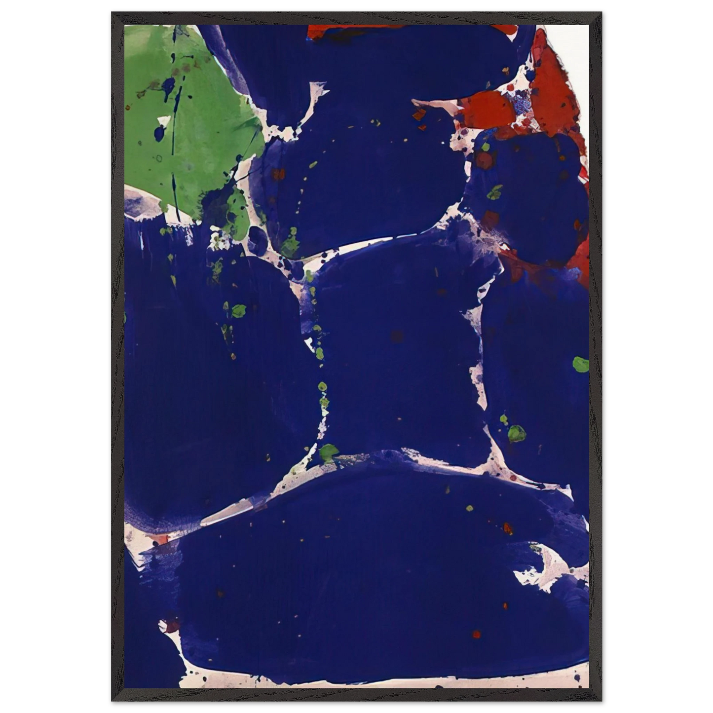 Untitled SF55-003 - Sam Francis 70x100 cm / 28x40 inches Framed Art Print – Black Wooden Frame