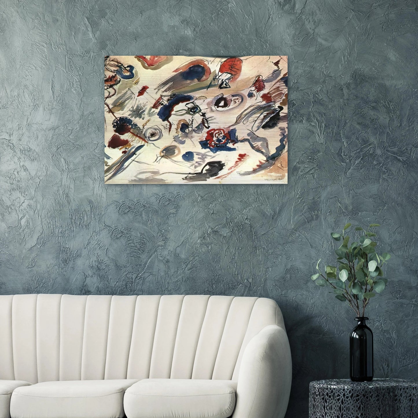 FIRST ABSTRACT WATERCOLOR 1910 - Wassily Kandinsky Brushed Aluminum Print - 70x100 cm / 28x40 inches | Wassily Kandinsky Aluminum Print | Wassily Kandinsky Prints