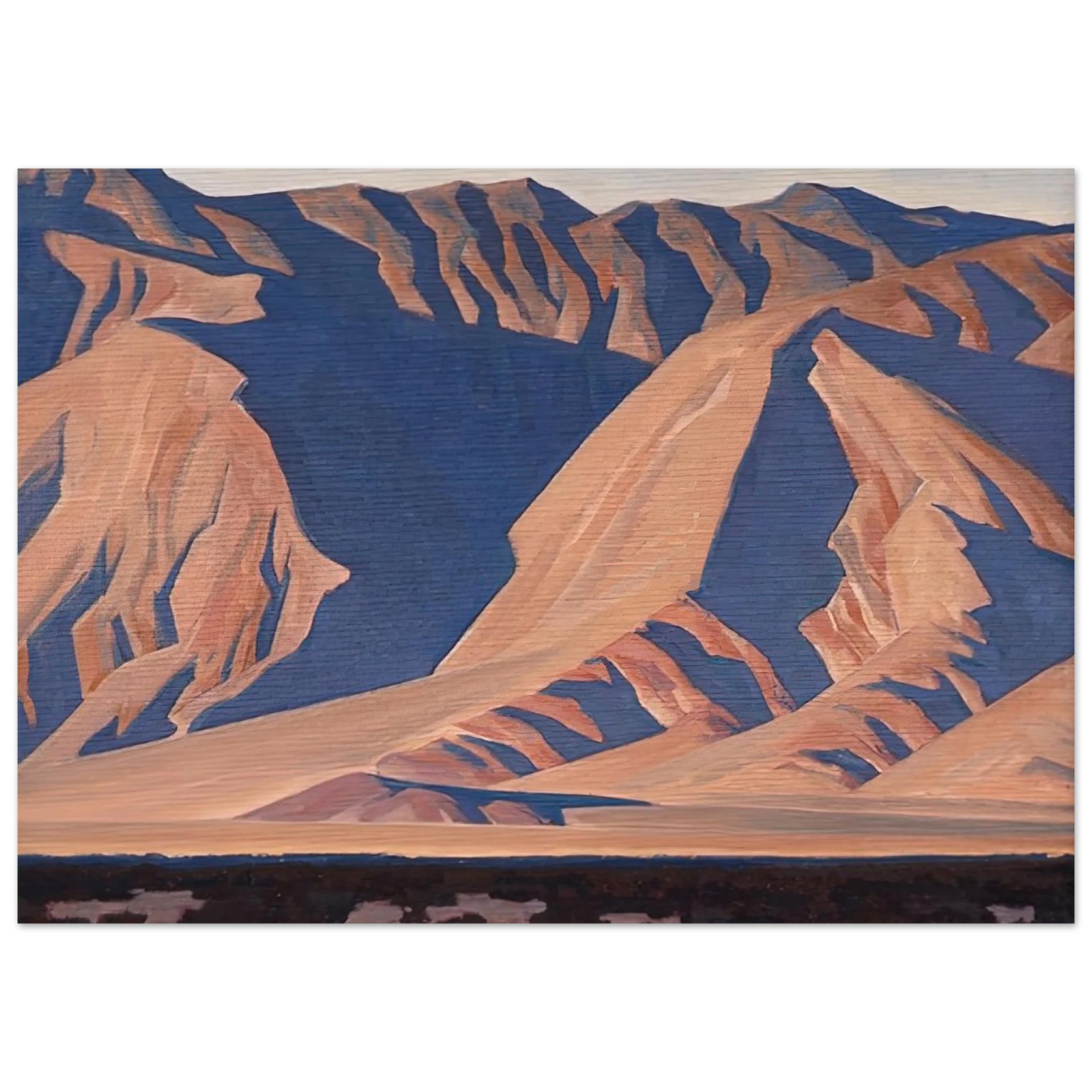 Maynard Dixon - INYO MOUNTAINS 1944 Wall art - A3 (29.7 x 42 cm) - Premium Wooden Framed Poster With Fine Art Paper-canvas - White frame