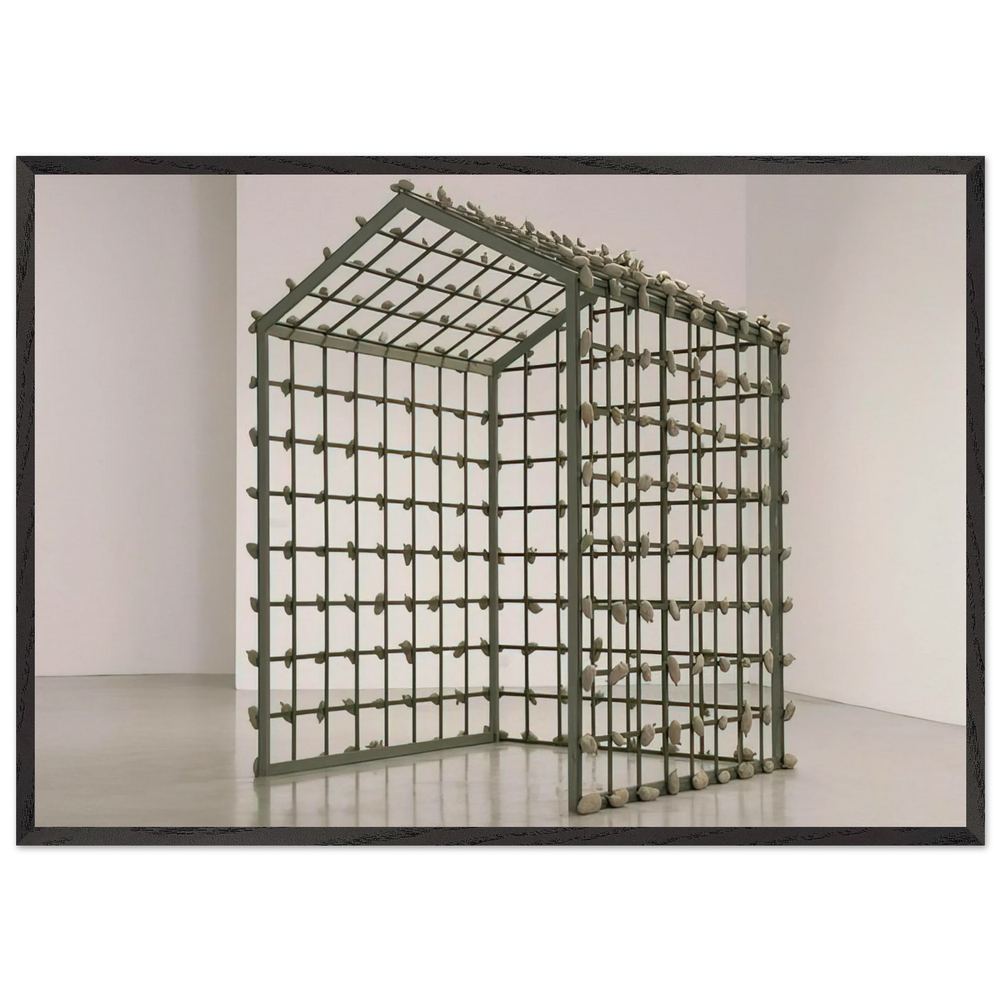 POTATO HOUSE KARTOFFELHAUS 1967 - Sigmar Polke 70x100 cm / 28x40 inches Framed Art Print – Black Wooden Frame