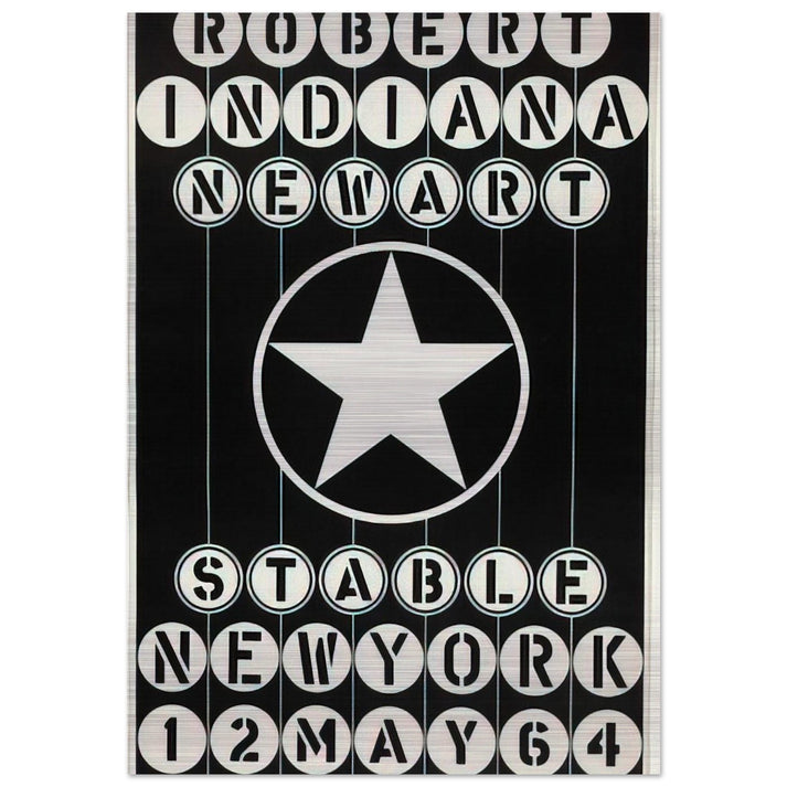 Robert Indiana, New Art, Stable New York - Robert Indiana Brushed Aluminum Print - 70x100 cm / 28x40 inches | Robert Indiana Aluminum Print | Robert Indiana Prints