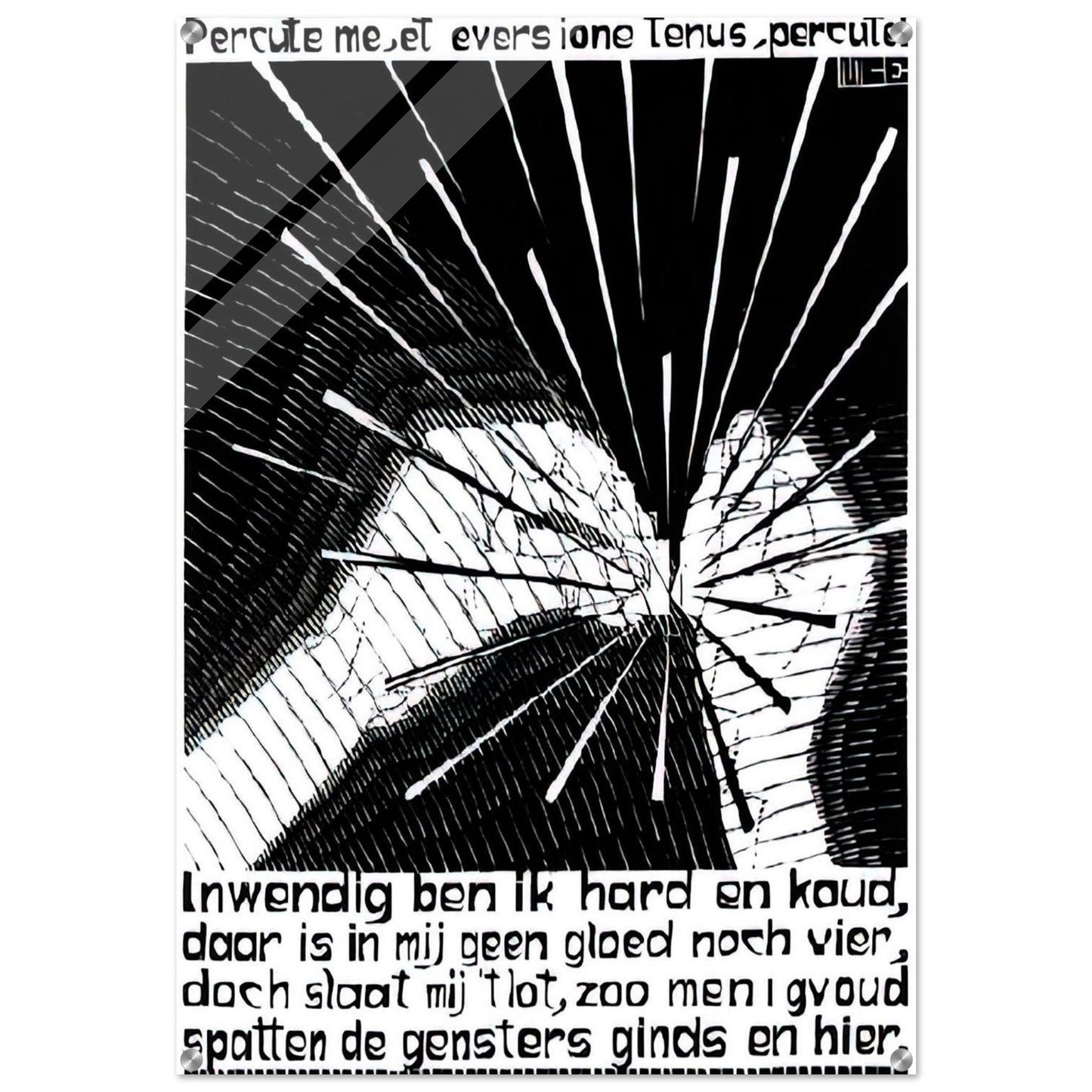 EMBLEMATA FLINT - MC Escher Acrylic Print - 70x100 cm / 28x40″ inches | Maurits Cornelis Escher Prints