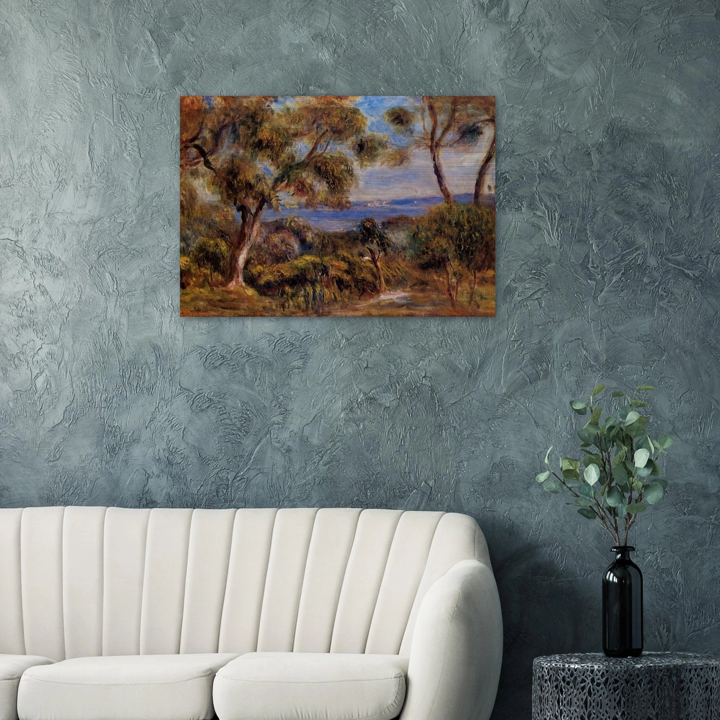 The Sea at Cagnes - Pierre-Auguste Renoir Brushed Aluminum Print - 70x100 cm / 28x40 inches | Pierre-Auguste Renoir Aluminum Print | Pierre-Auguste Renoir Prints