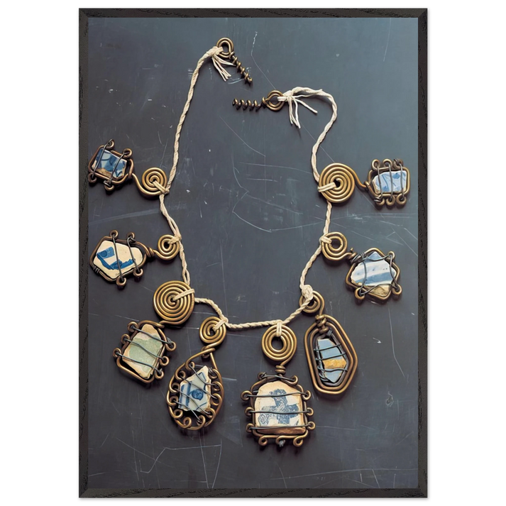 NECKLACE 1930 0 - Alexander Calder 70x100 cm / 28x40 inches Framed Art Print – Black Wooden Frame