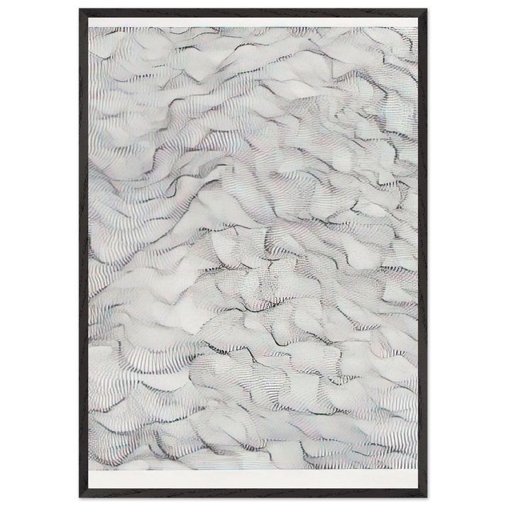 Il movimento delle cose - 1996 - Dadamaino 70x100 cm / 28x40 inches Framed Art Print – Black Wooden Frame