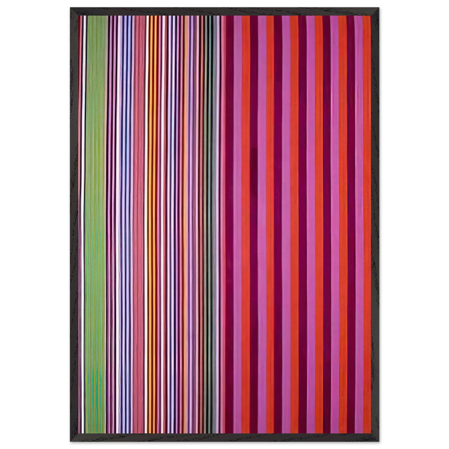 Red Baron - 1966 - Gene Davis 70x100 cm / 28x40 inches Framed Art Print – Black Wooden Frame