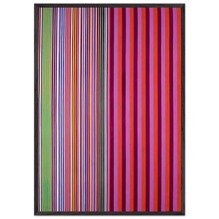 Red Baron - 1966 - Gene Davis 70x100 cm / 28x40 inches Framed Art Print – Black Wooden Frame