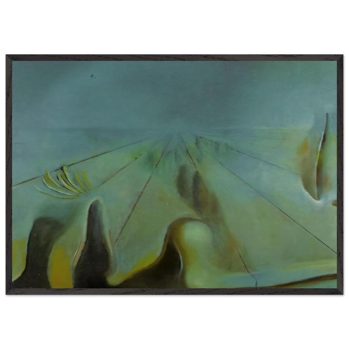 ENIGMA UNFINISHED VERSION OF THE THREE GLORIOUS ENIGMAS OF GALA - Salvador Dali 70x100 cm / 28x40 inches Framed Art Print – Black Wooden Frame