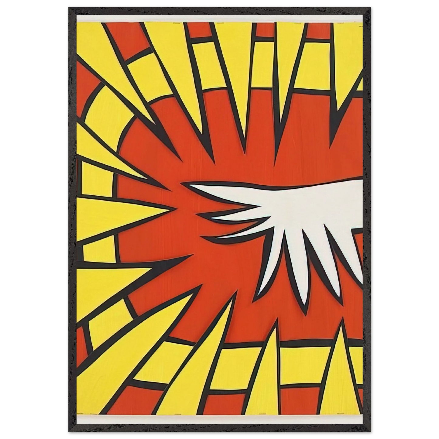 Untitled - 1963 N14 - Nicholas Krushenick 70x100 cm / 28x40 inches Framed Art Print – Black Wooden Frame