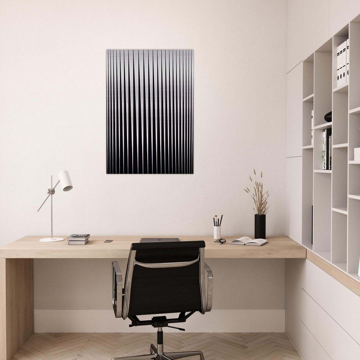 BREATHE 1966 - Bridget Riley Brushed Aluminum Print - 70x100 cm / 28x40 inches | Bridget Riley Aluminum Print | Bridget Riley Prints