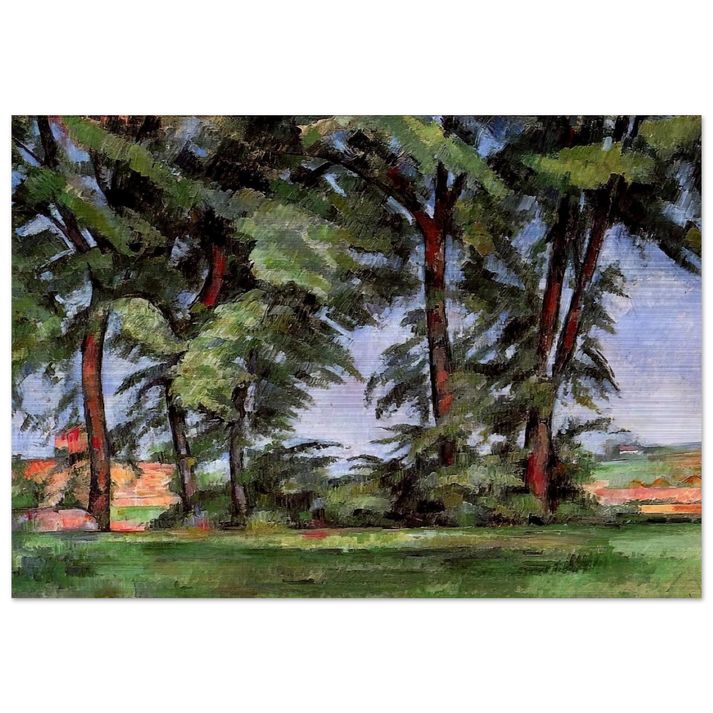 Tall Trees at the Jas de Bouffan - Paul Cézanne Brushed Aluminum Print - 70x100 cm / 28x40 inches | Paul Cézanne Aluminum Print | Paul Cézanne Prints