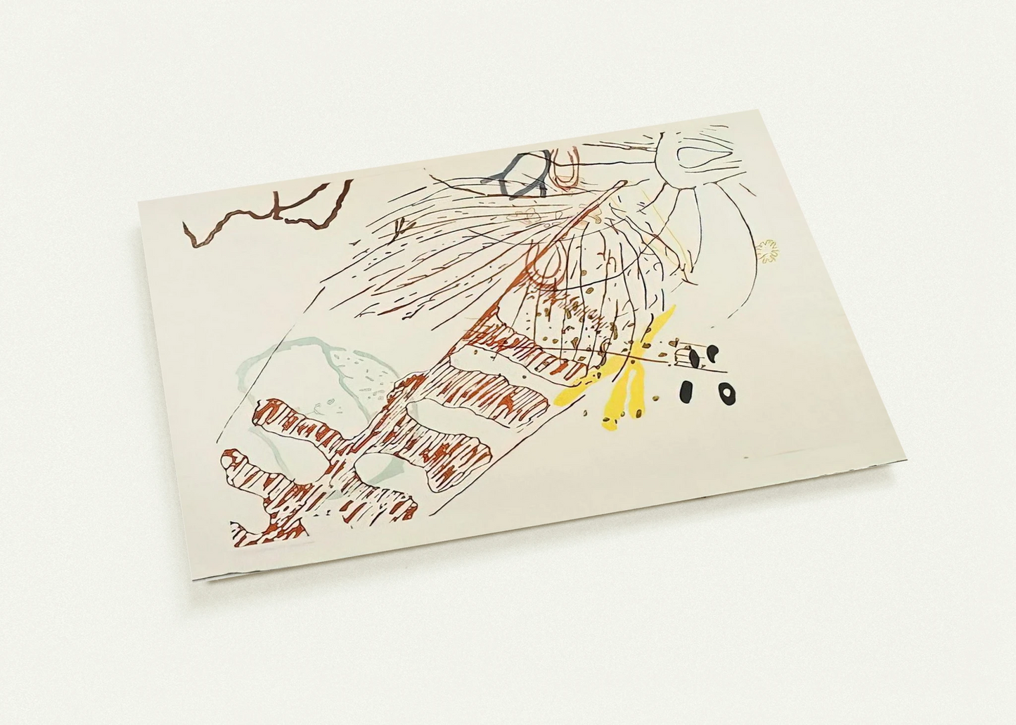 From 17 Drawings by Thoreau - 1978 By John Cage Pack of 10 Post Cards | John Cage Post Cards | A6 (10.5 x 14.8 cm) - 4.1 x 5.8 inches