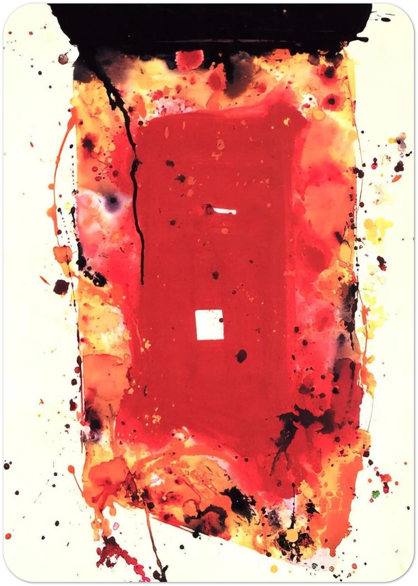 Flash Point By Sam Francis Pack of 10 Post Cards | Sam Francis Post Cards | A6 (10.5 x 14.8 cm) - 4.1 x 5.8 inches