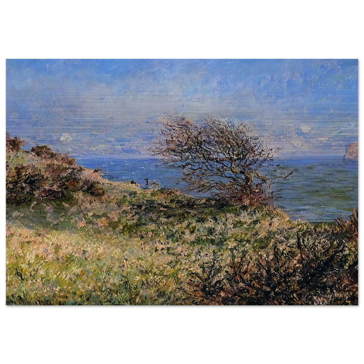 On the Cliff at Fecamp - claude monet Brushed Aluminum Print - 70x100 cm / 28x40 inches | claude monet Aluminum Print | claude monet Prints