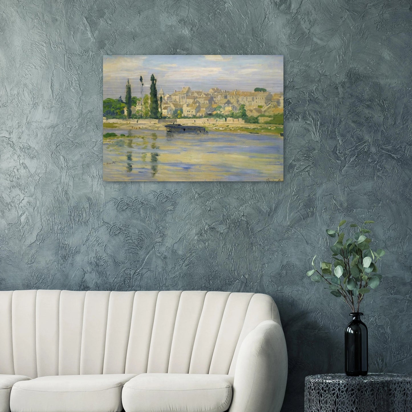 Carrieres-Saint-Denis - claude monet Brushed Aluminum Print - 70x100 cm / 28x40 inches | claude monet Aluminum Print | claude monet Prints