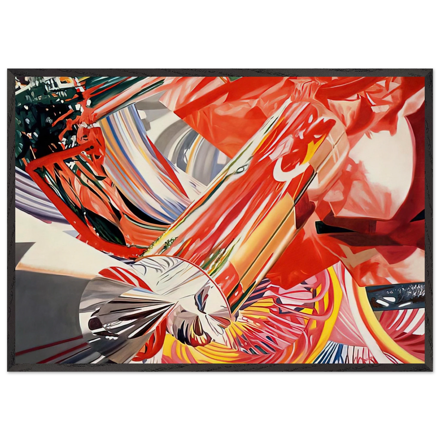 Hitchhiker - Speed of Light - James Rosenquist 70x100 cm / 28x40 inches Framed Art Print – Black Wooden Frame