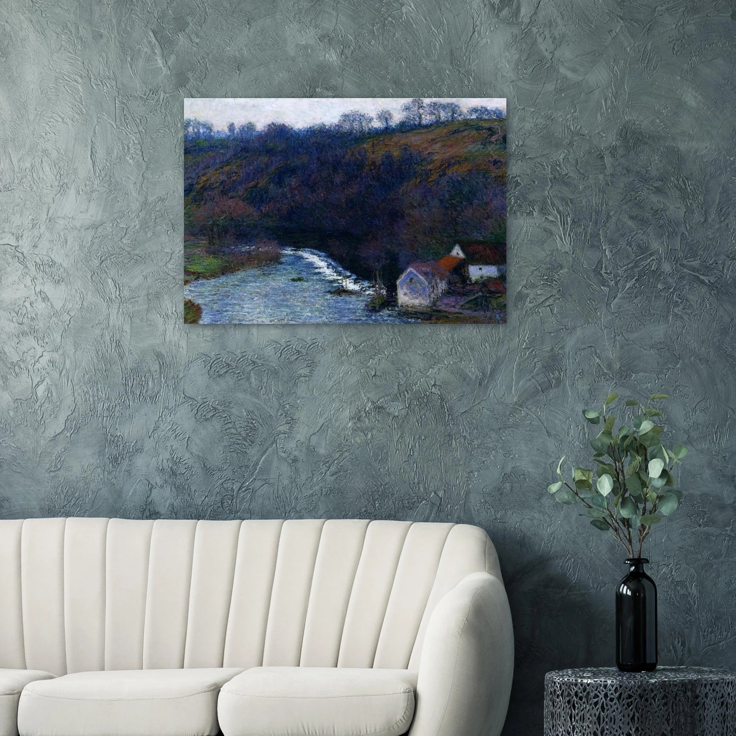 The Mill at Vervy - claude monet Brushed Aluminum Print - 70x100 cm / 28x40 inches | claude monet Aluminum Print | claude monet Prints