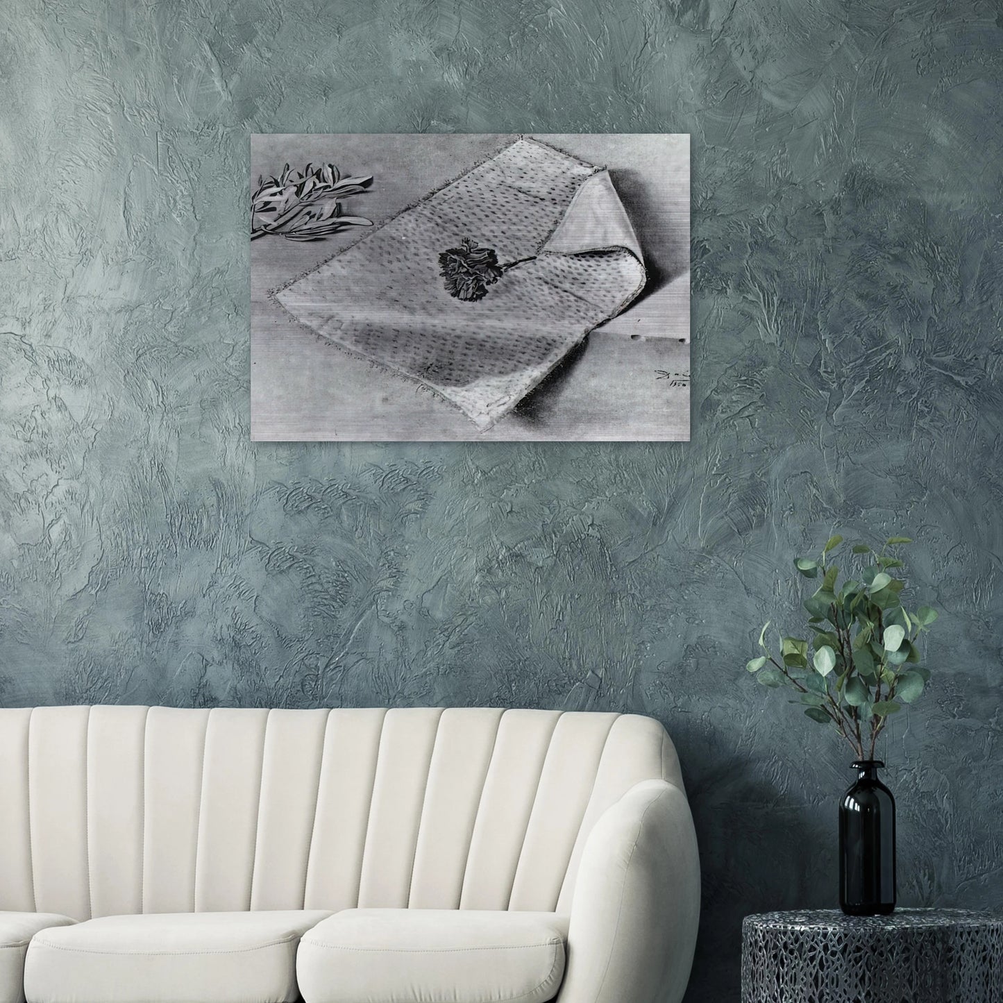 CARNATION AND CLOTH OF GOLD - Salvador Dali Brushed Aluminum Print - 70x100 cm / 28x40 inches | Salvador Dali Aluminum Print | Salvador Dali Prints