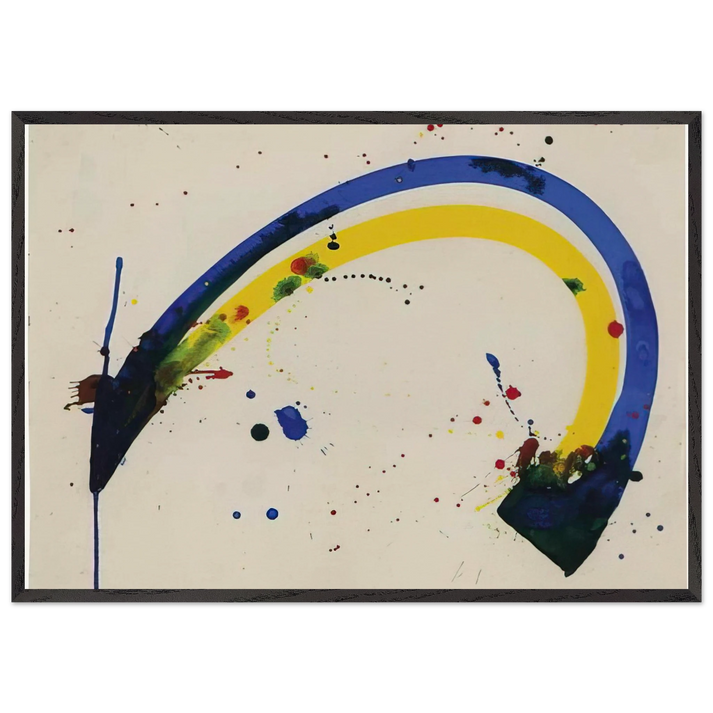 Untitled SF66-006 - Sam Francis 70x100 cm / 28x40 inches Framed Art Print – Black Wooden Frame