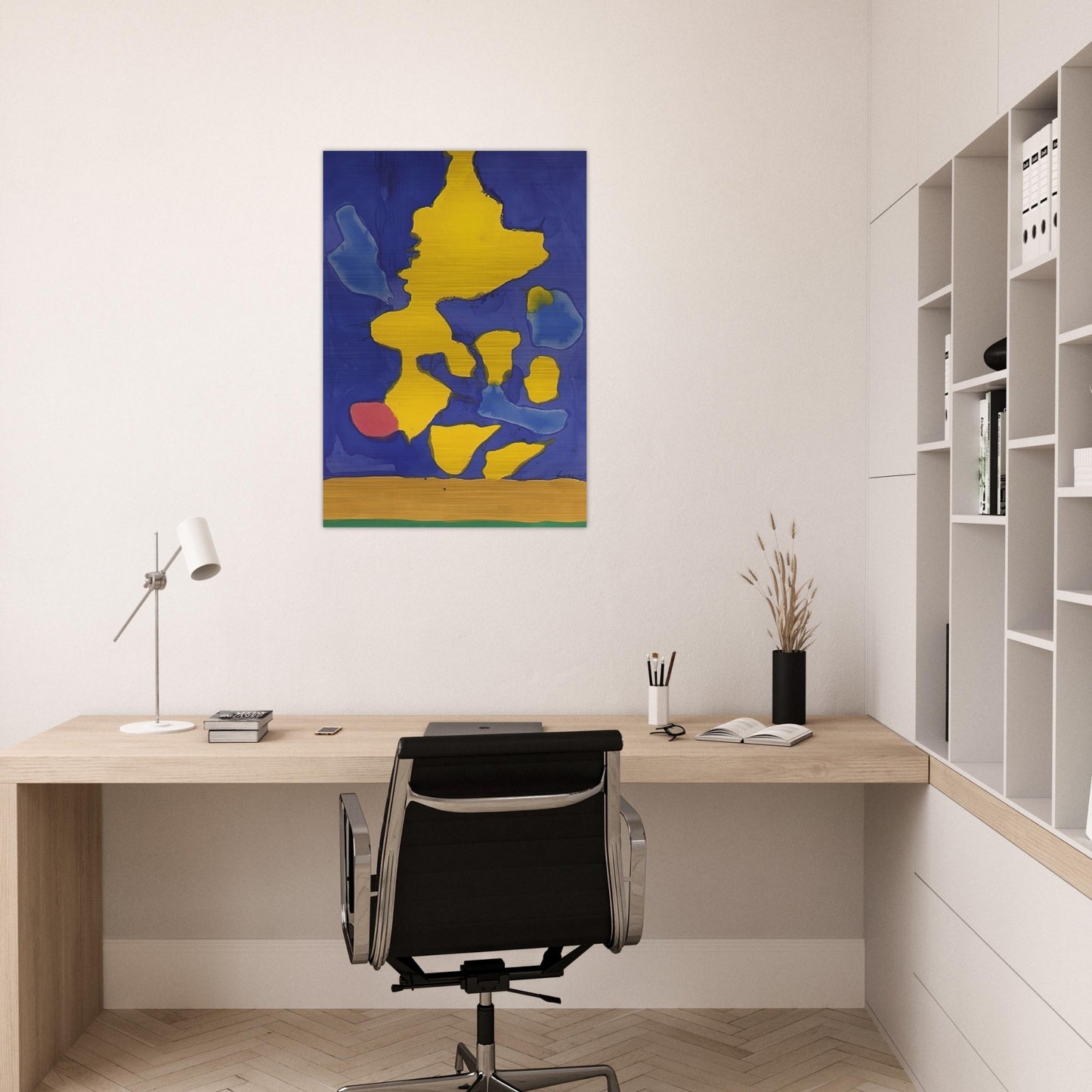 Saturn Revisited - 1964 - Helen Frankenthaler Brushed Aluminum Print - 70x100 cm / 28x40 inches | Helen Frankenthaler Aluminum Print | Helen Frankenthaler Prints