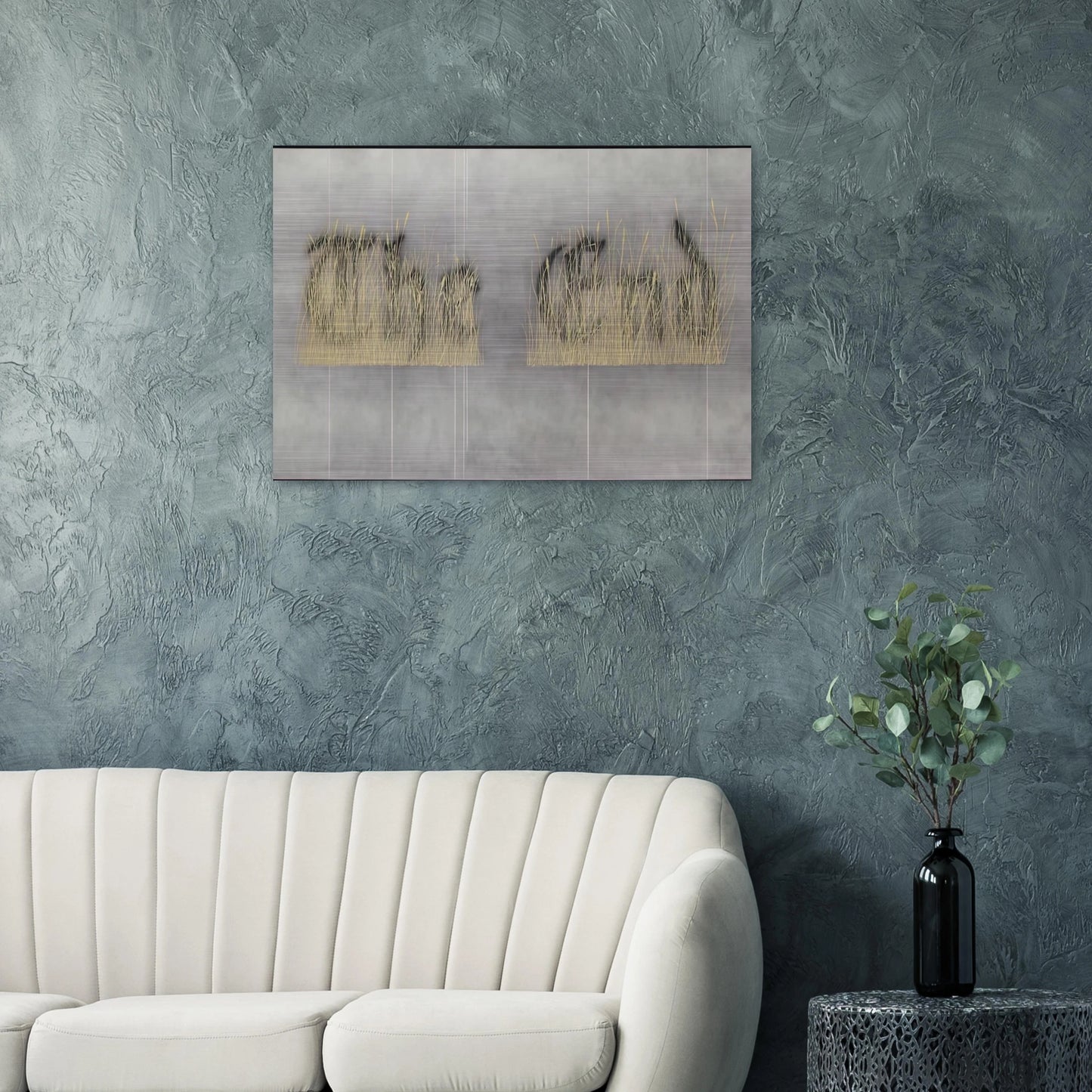 THE FINAL END 1992 - Edward Ruscha Brushed Aluminum Print - 70x100 cm / 28x40 inches | Edward Ruscha Aluminum Print | Edward Ruscha Prints