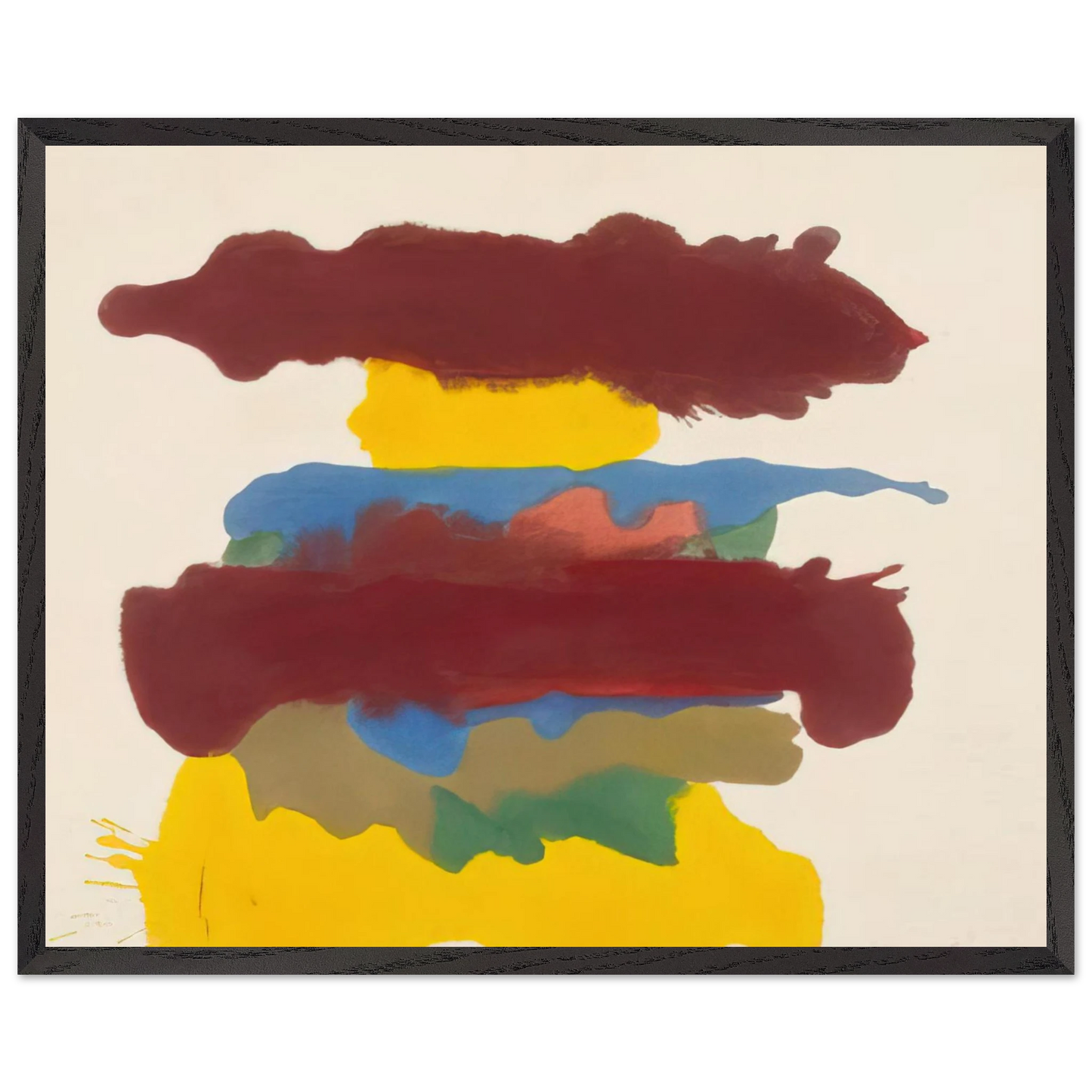 Helen Frankenthaler - Weather Change - 1963 Wall art - A3 (29.7 x 42 cm) - Premium Wooden Framed Poster With Fine Art Paper-canvas - Wood frame