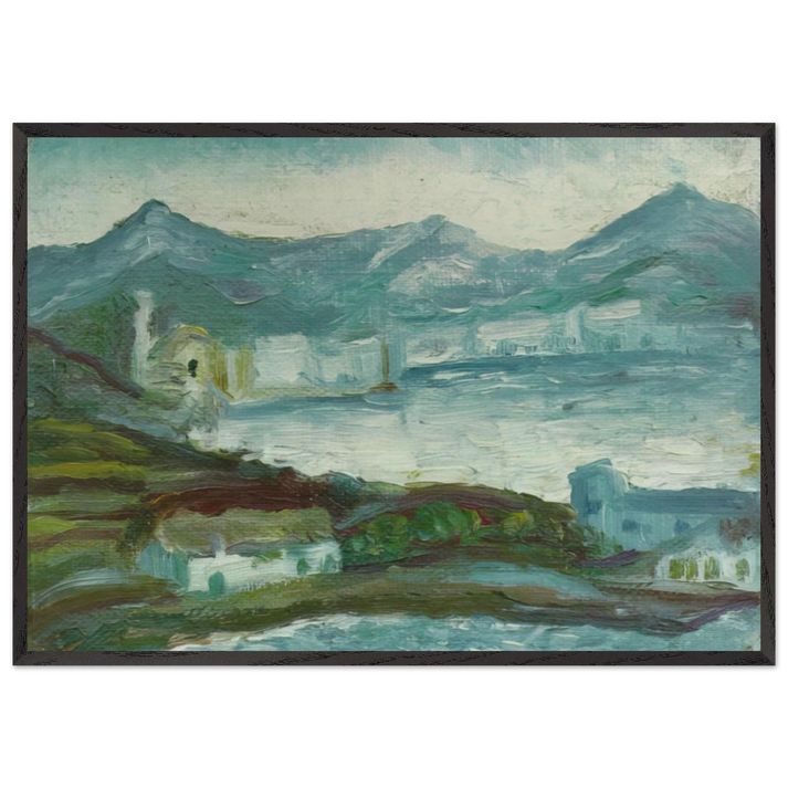CADAQUES 2 - Salvador Dali 70x100 cm / 28x40 inches Framed Art Print – Black Wooden Frame