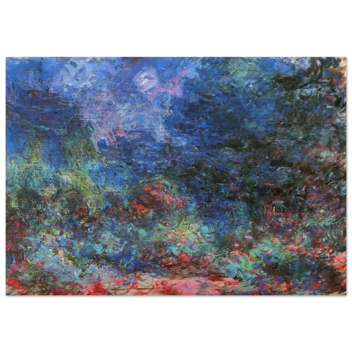 The House at Giverny Viewed from the Rose Garden - claude monet Brushed Aluminum Print - 70x100 cm / 28x40 inches | claude monet Aluminum Print | claude monet Prints