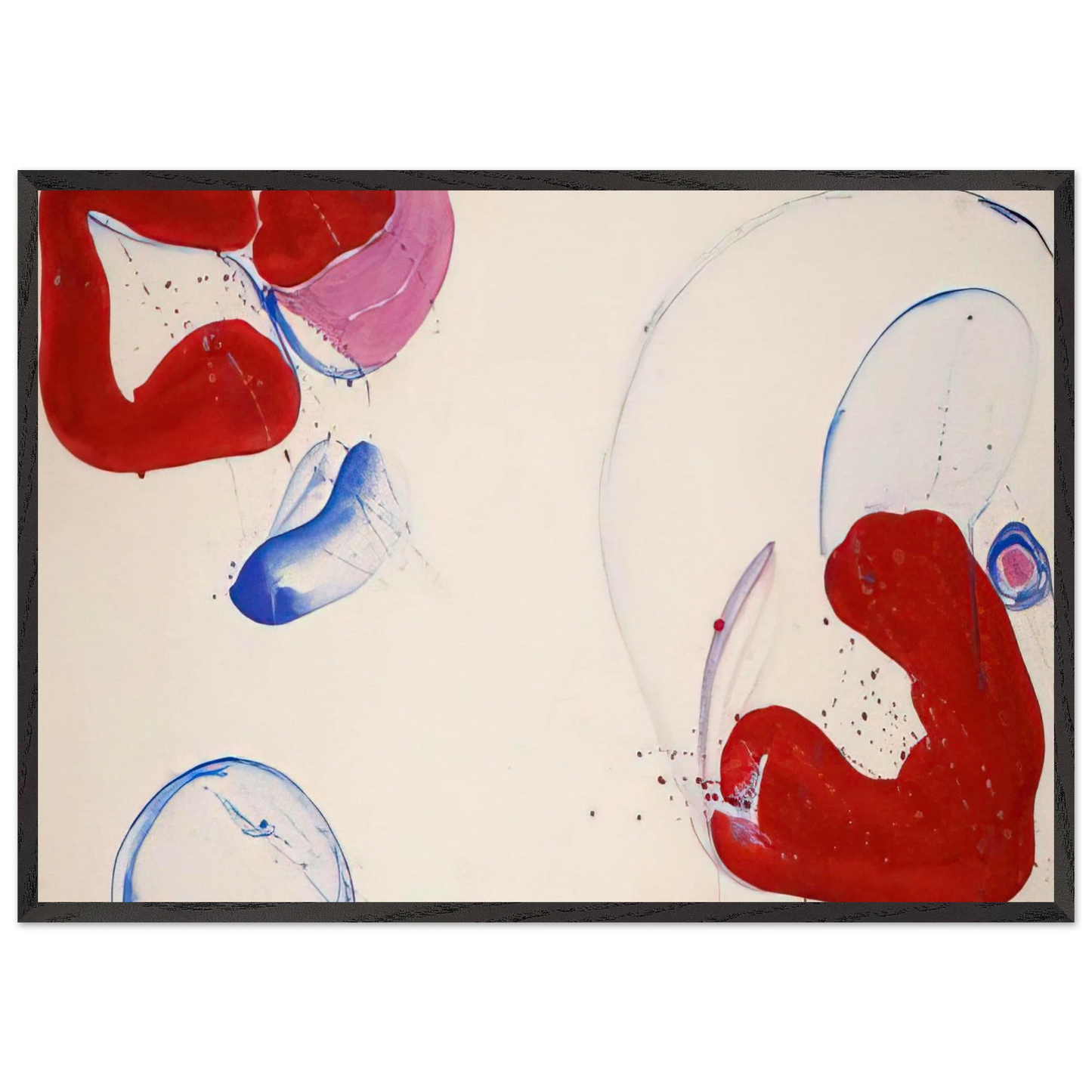 Untitled SF 61-012 - Sam Francis 70x100 cm / 28x40 inches Framed Art Print – Black Wooden Frame