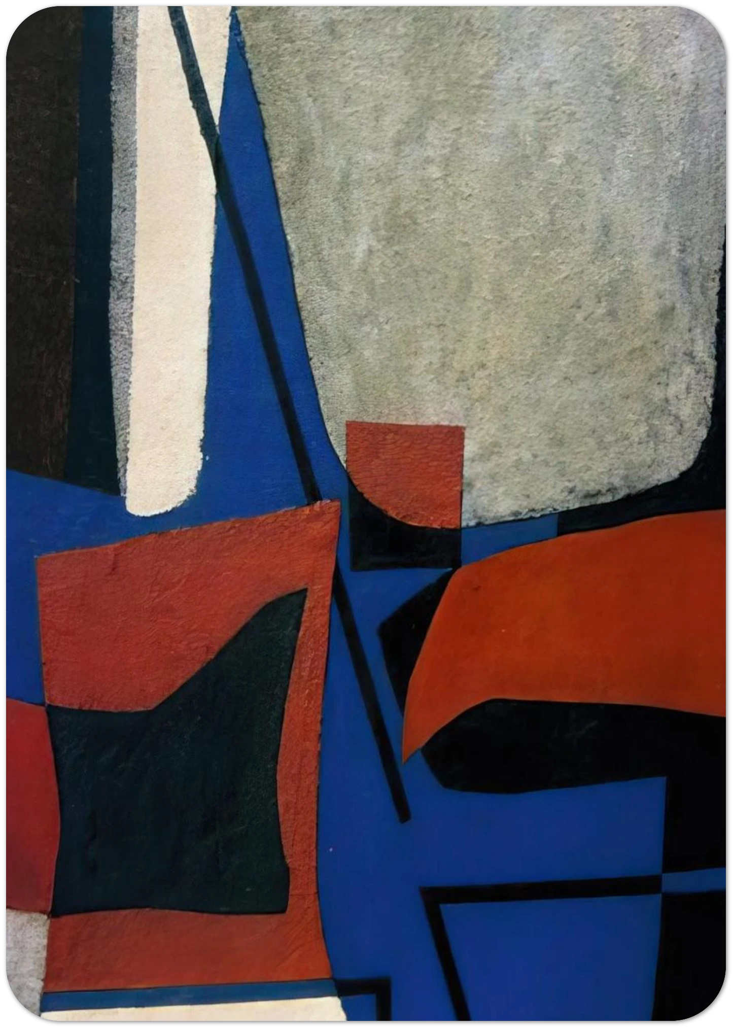 ABSTRACT COMPOSITION 1955 By Enrico Prampolini Pack of 10 Post Cards | Enrico Prampolini Post Cards | A6 (10.5 x 14.8 cm) - 4.1 x 5.8 inches