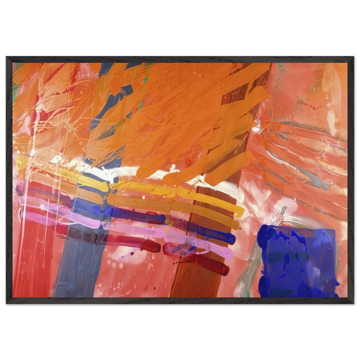 Renfrew - 1983 - Albert Irvin 70x100 cm / 28x40 inches Framed Art Print – Black Wooden Frame