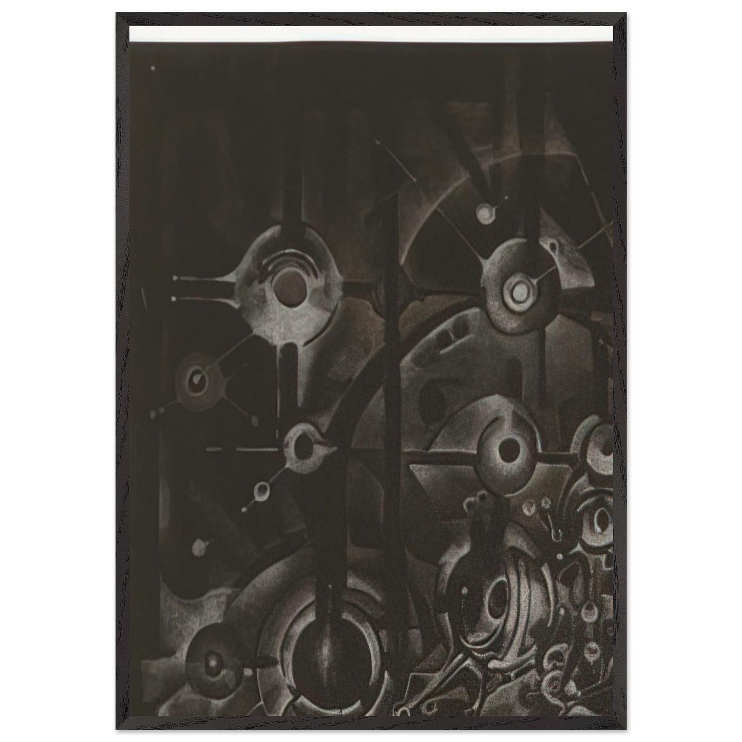 UNTITLED 1998 N1 - Lee Bontecou 70x100 cm / 28x40 inches Framed Art Print – Black Wooden Frame