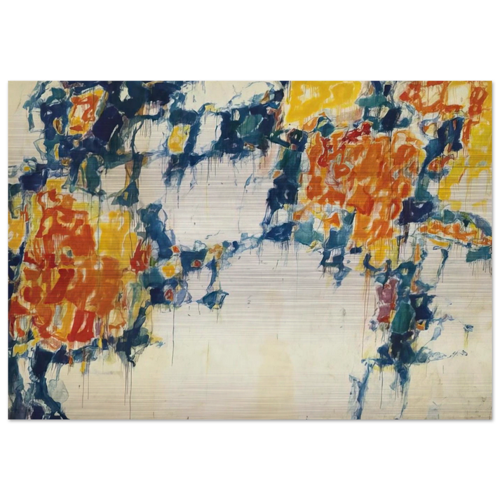 Basel Mural I - Sam Francis Brushed Aluminum Print - 70x100 cm / 28x40 inches | Sam Francis Aluminum Print | Sam Francis Prints