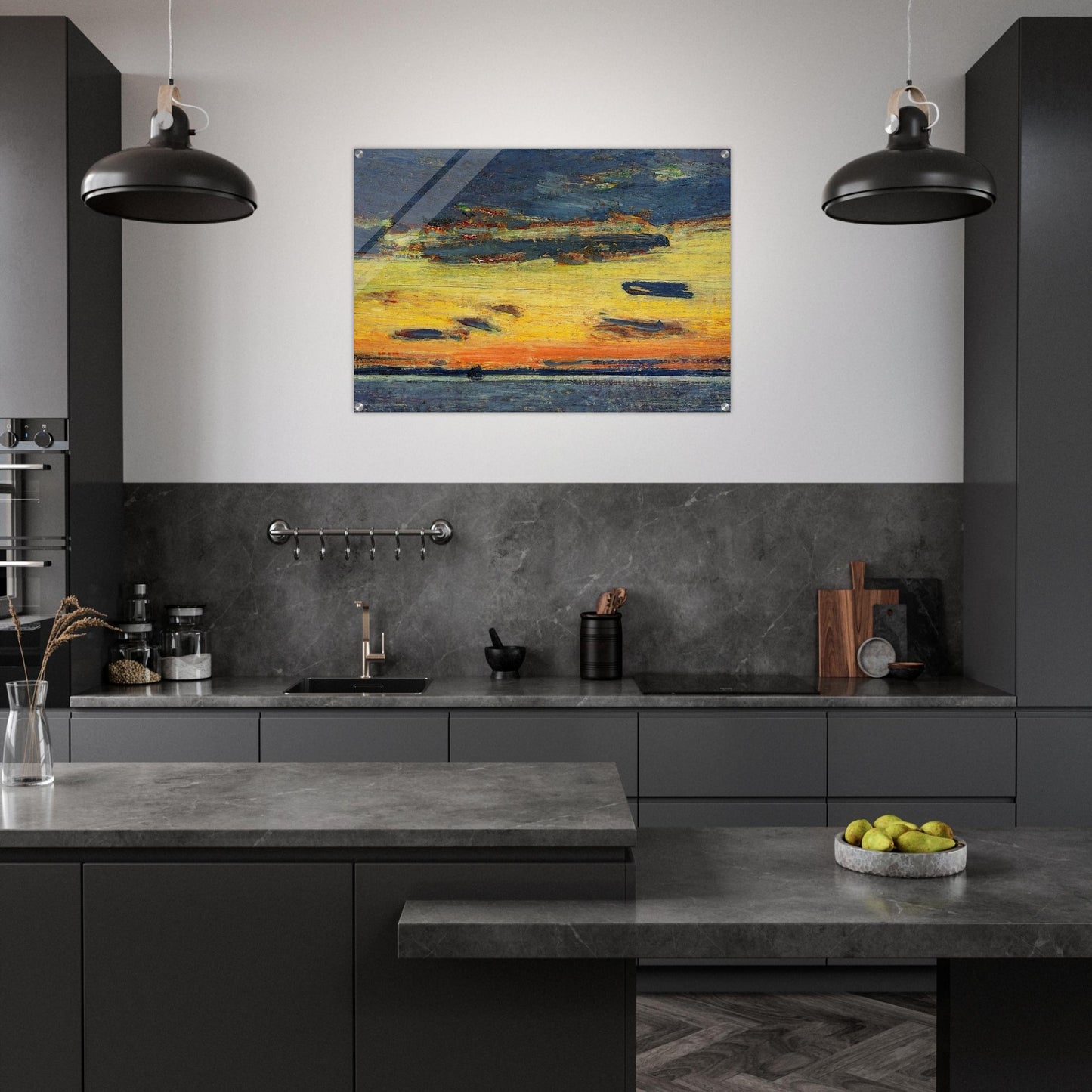 Sunset on the Sea - Childe Hassam Acrylic Print - 70x100 cm / 28x40″ inches | Childe Hassam Wall Art | Childe Hassam Prints