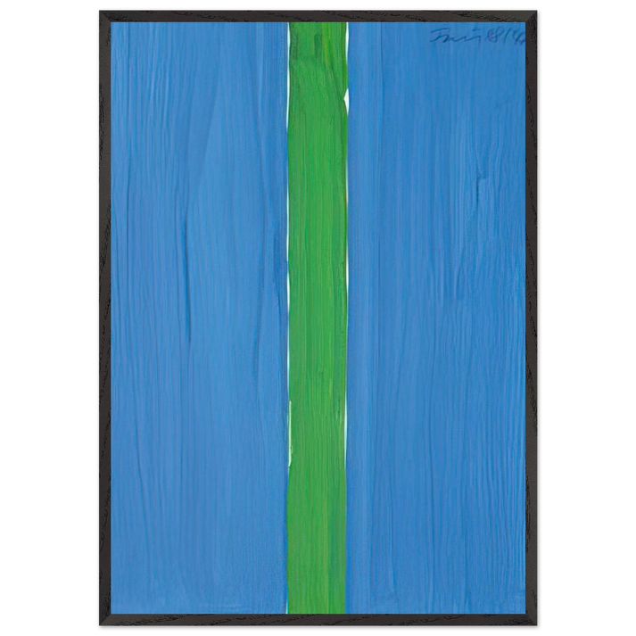 Composition bleue et verte - 1988 - Gunther Forg 70x100 cm / 28x40 inches Framed Art Print – Black Wooden Frame