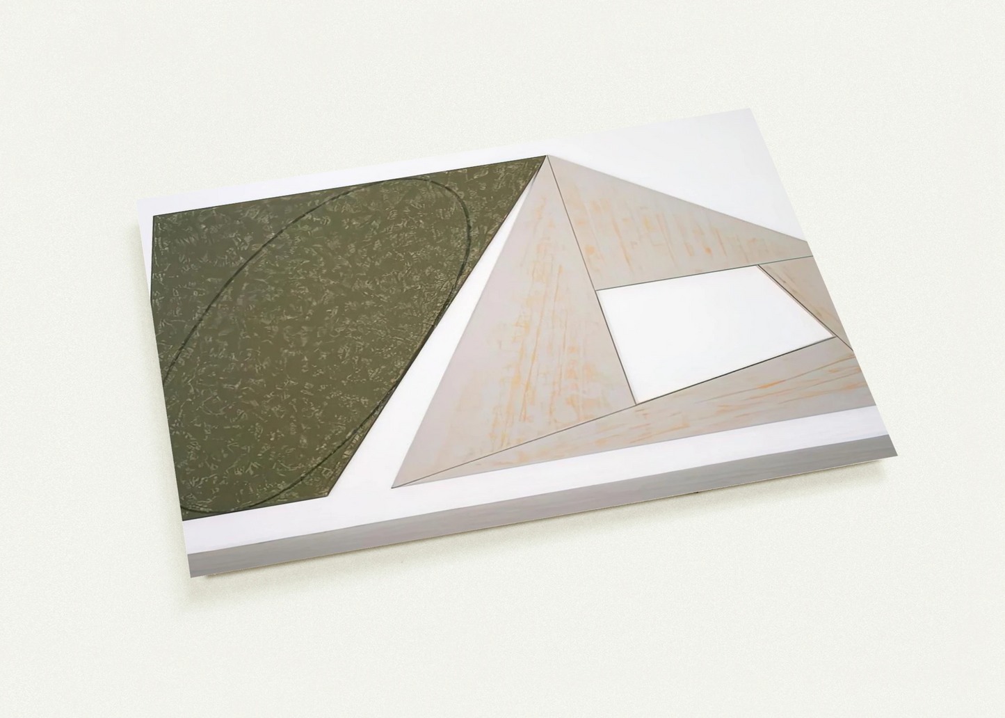 GREEN TILTED ELLIPSE GRAY FRAME 1989 By Robert Mangold Pack of 10 Post Cards | Robert Mangold Post Cards | A6 (10.5 x 14.8 cm) - 4.1 x 5.8 inches