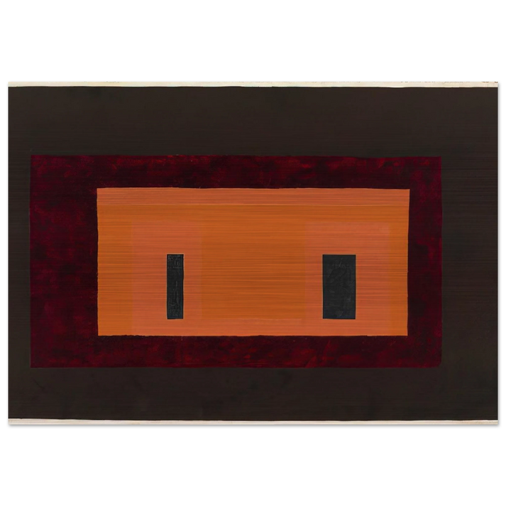 VARIANT ADOBE 1947 1 - Josef Albers Brushed Aluminum Print - 70x100 cm / 28x40 inches | Josef Albers Aluminum Print | Josef Albers Prints