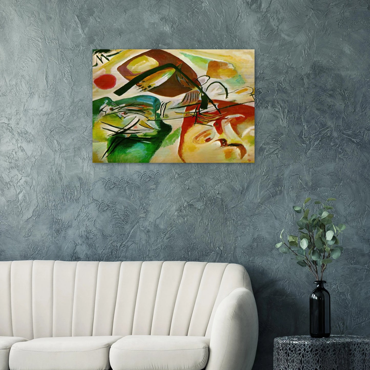 PICTURE WITH A BLACK ARCH 1912 - Wassily Kandinsky Brushed Aluminum Print - 70x100 cm / 28x40 inches | Wassily Kandinsky Aluminum Print | Wassily Kandinsky Prints