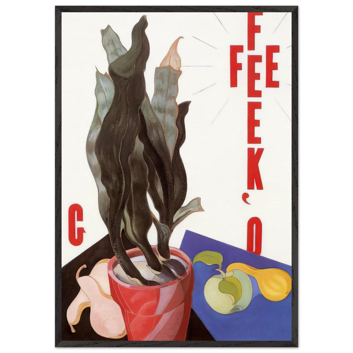 OKeefe Georgia OKeeffe - 1924 - Charles Demuth 70x100 cm / 28x40 inches Framed Art Print – Black Wooden Frame