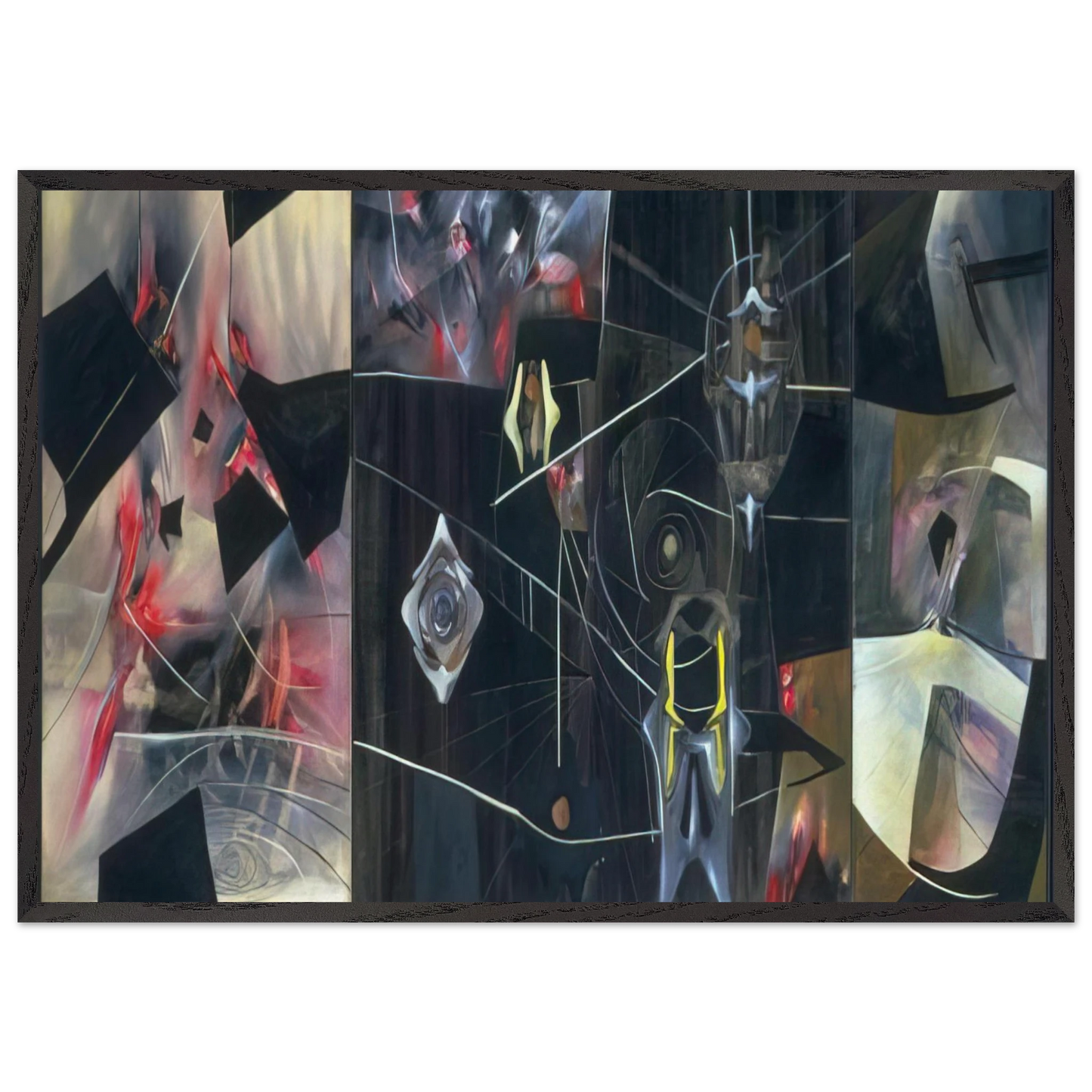BLACK VIRTUE 1943 - Roberto Matta 70x100 cm / 28x40 inches Framed Art Print – Black Wooden Frame