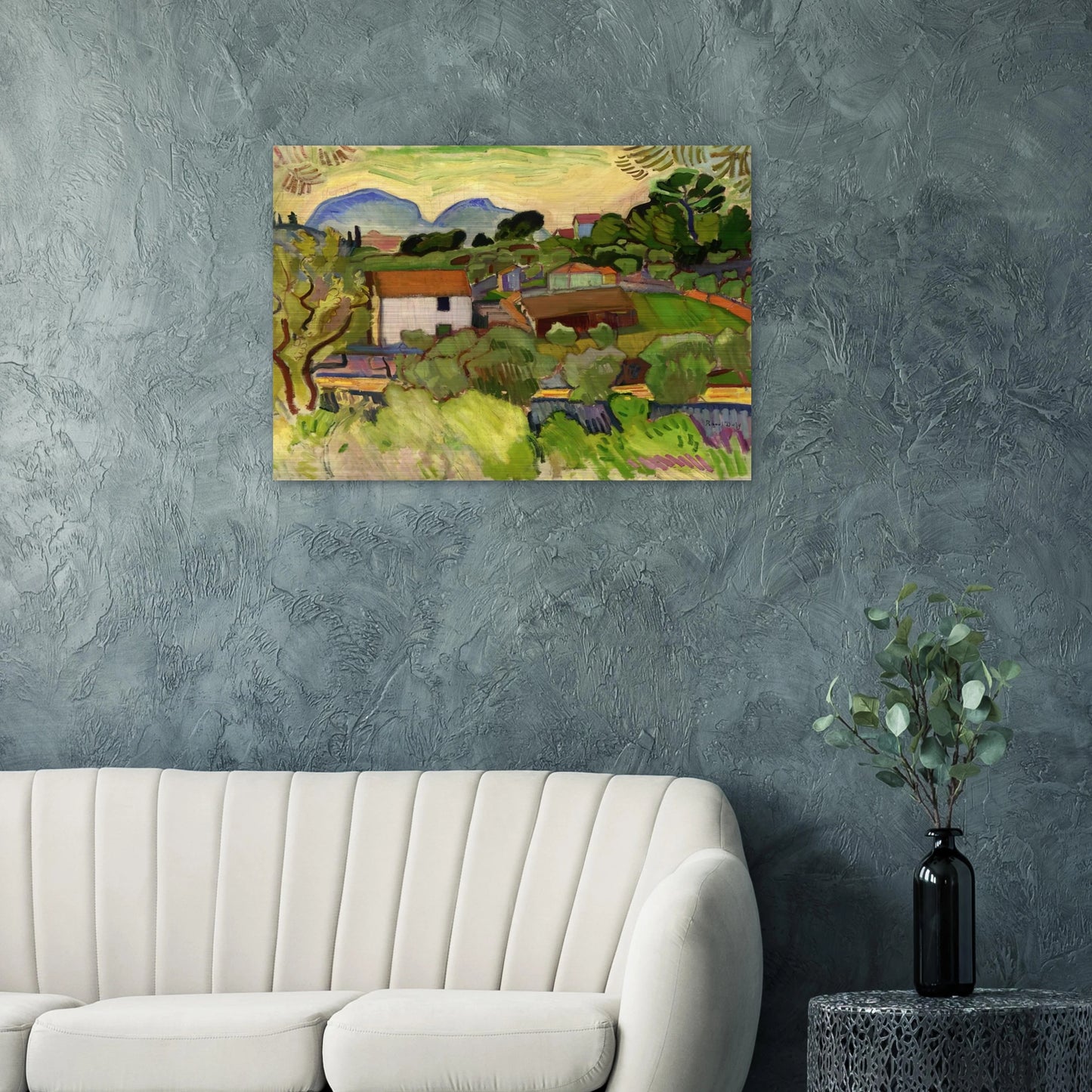 THE RIVER - Raoul Dufy Brushed Aluminum Print - 70x100 cm / 28x40 inches | Raoul Dufy Aluminum Print | Raoul Dufy Prints