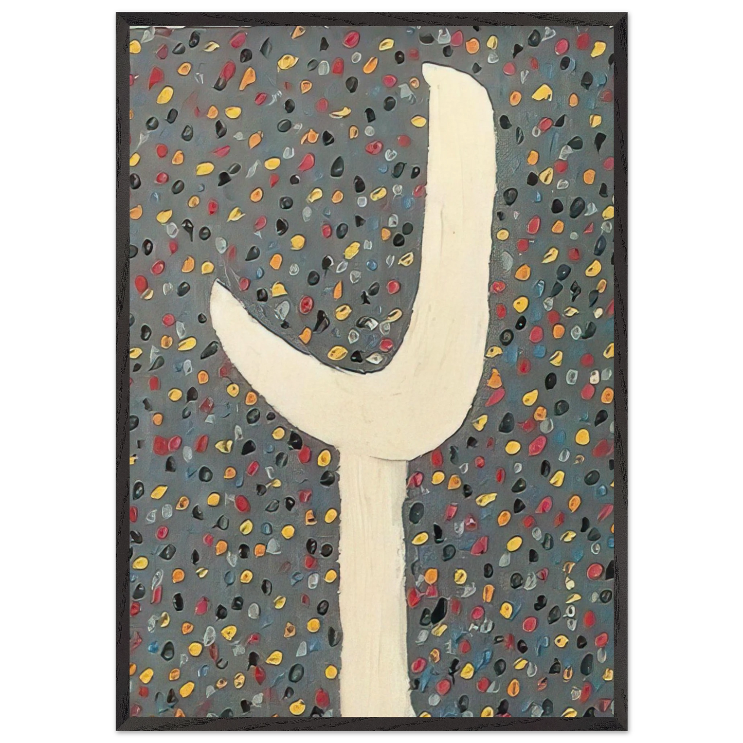 Tab Tied to the Moon Film - 1957 - Forrest Bess 70x100 cm / 28x40 inches Framed Art Print – Black Wooden Frame