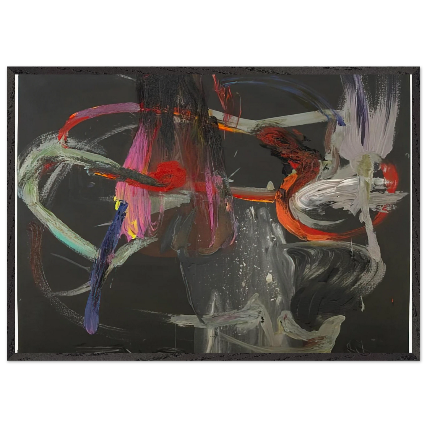 I Saw That 281 - 1984 - Stephen Mueller 70x100 cm / 28x40 inches Framed Art Print – Black Wooden Frame