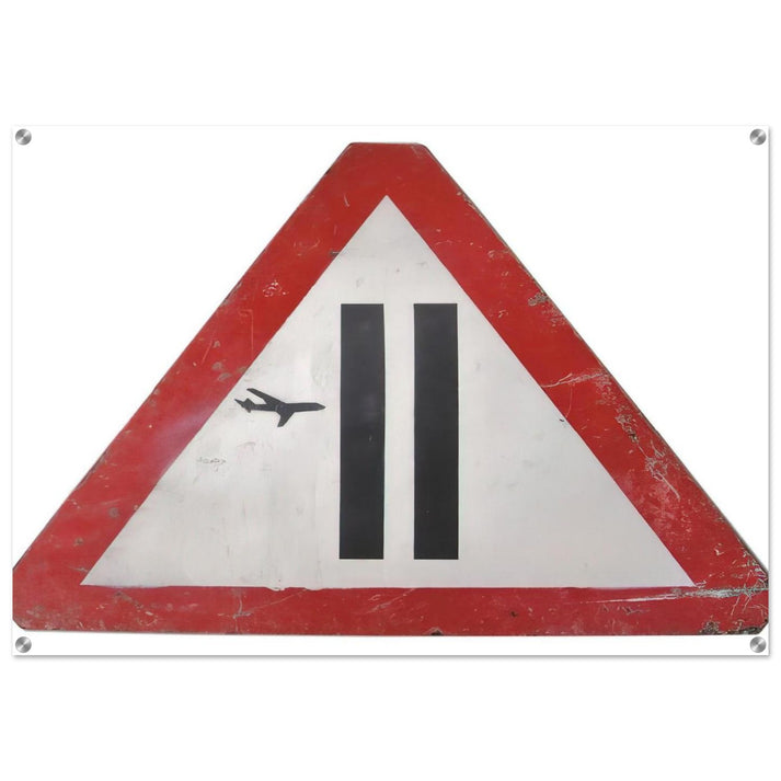 WARNING SIGN 2006 - Banksy Acrylic Print - 70x100 cm / 28x40″ inches