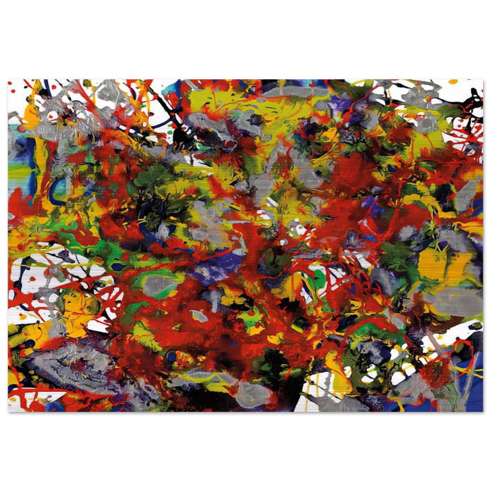Untitled SFP94-29 SFF 1708 é'" - Sam Francis Brushed Aluminum Print - 70x100 cm / 28x40 inches | Sam Francis Aluminum Print | Sam Francis Prints