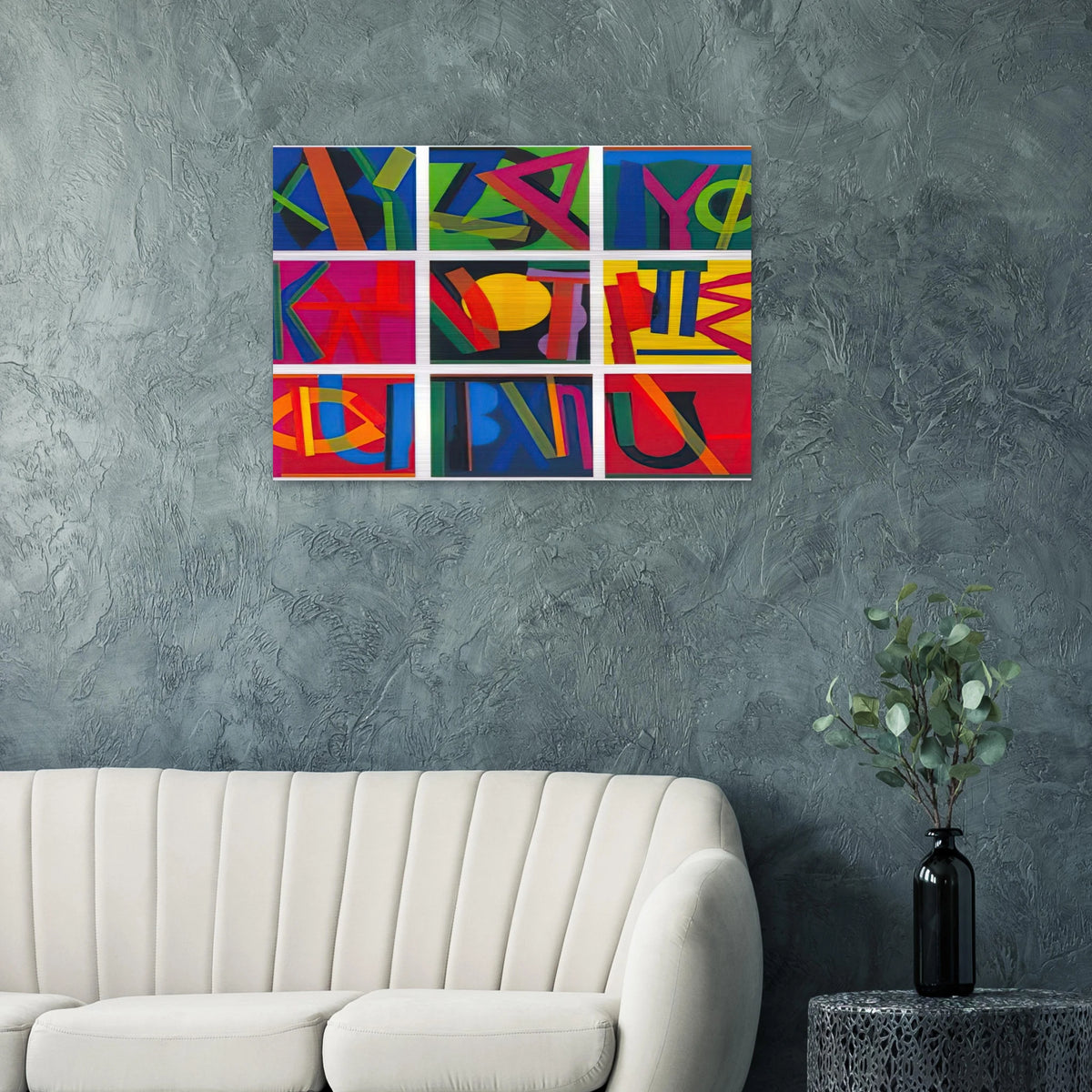 Untitled - Lettrism - Joao Vieira Brushed Aluminum Print - 70x100 cm / 28x40 inches | Joao Vieira Aluminum Print | Joao Vieira Prints