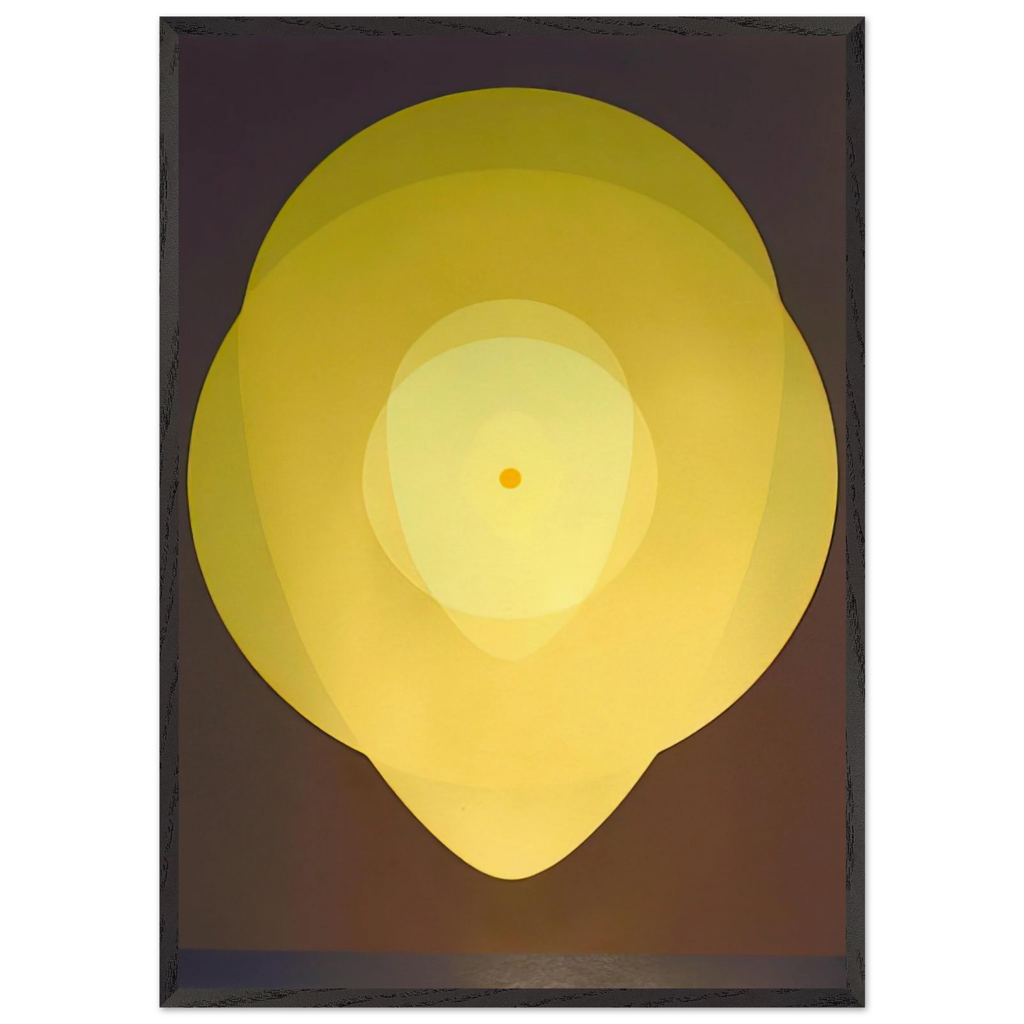Yellow Mandala - 1970 - Clarence Holbrook Carter 70x100 cm / 28x40 inches Framed Art Print – Black Wooden Frame